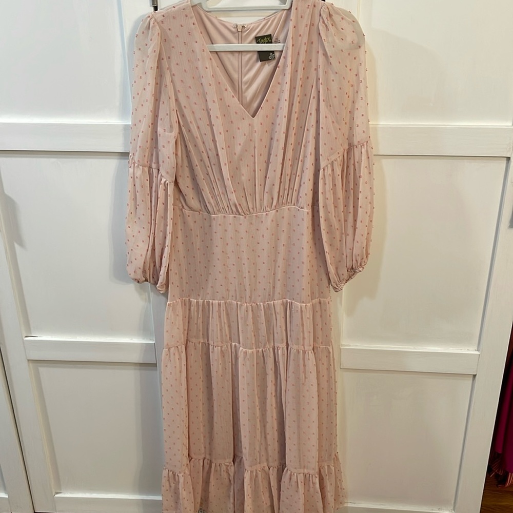 Pink on Pink Drop Waist Midi Dress